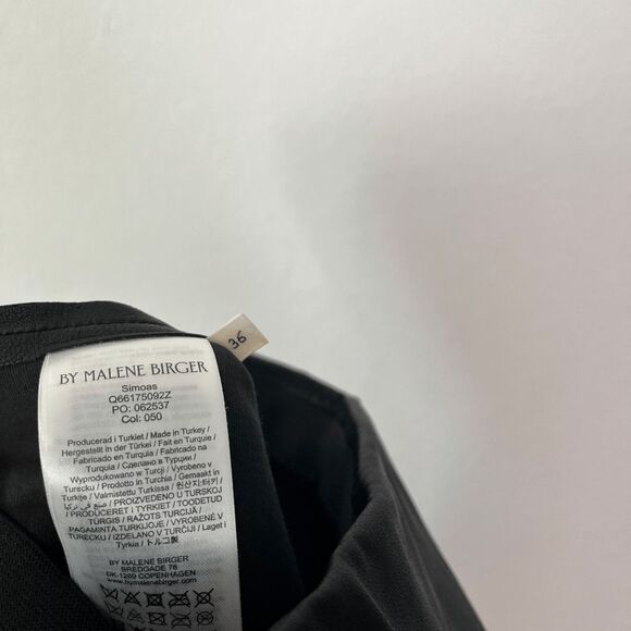 By Malene Birger Black Lamb Leather Simoas Midi A-Line Skirt Women's 36 US Small - Picture 5 of 12